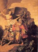 REMBRANDT Harmenszoon van Rijn Balaam and his Ass oil painting on canvas